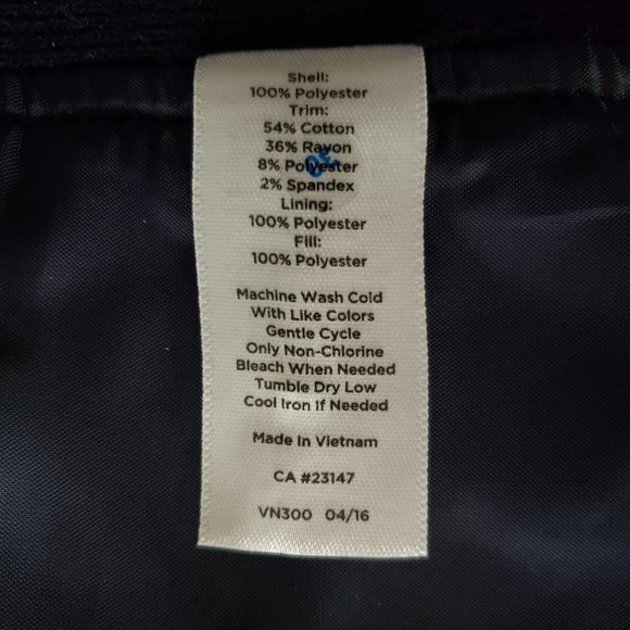 Talbots Navy Blue Quilted Snap-Front Vest, Small - Picture 7 of 10